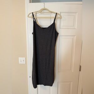 Torrid Nightgown sleep dress, grey ribbed midi dress, plus size sleep shirt 2x